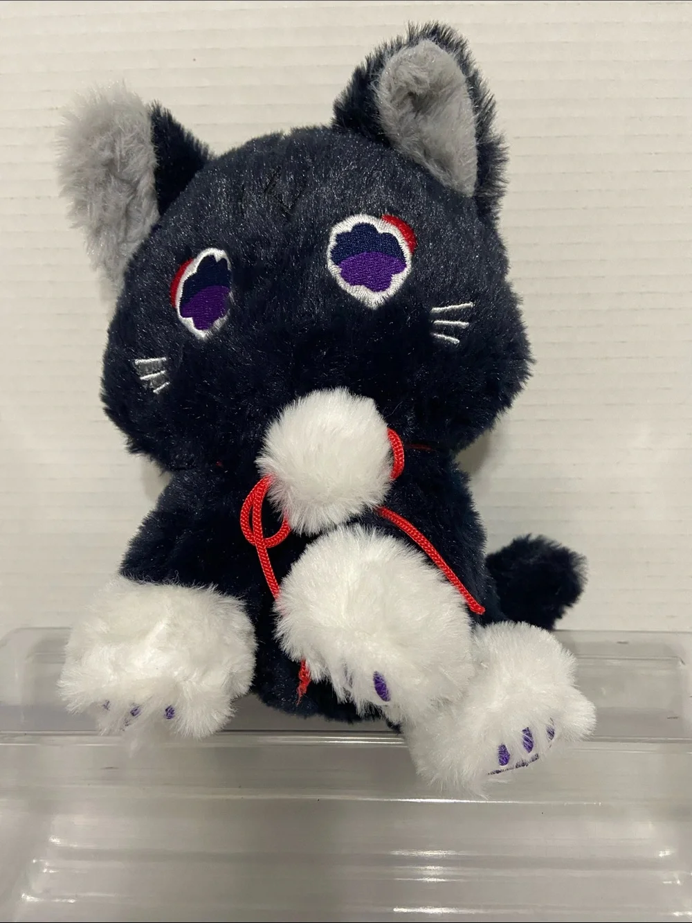 Plush Black & White Cat